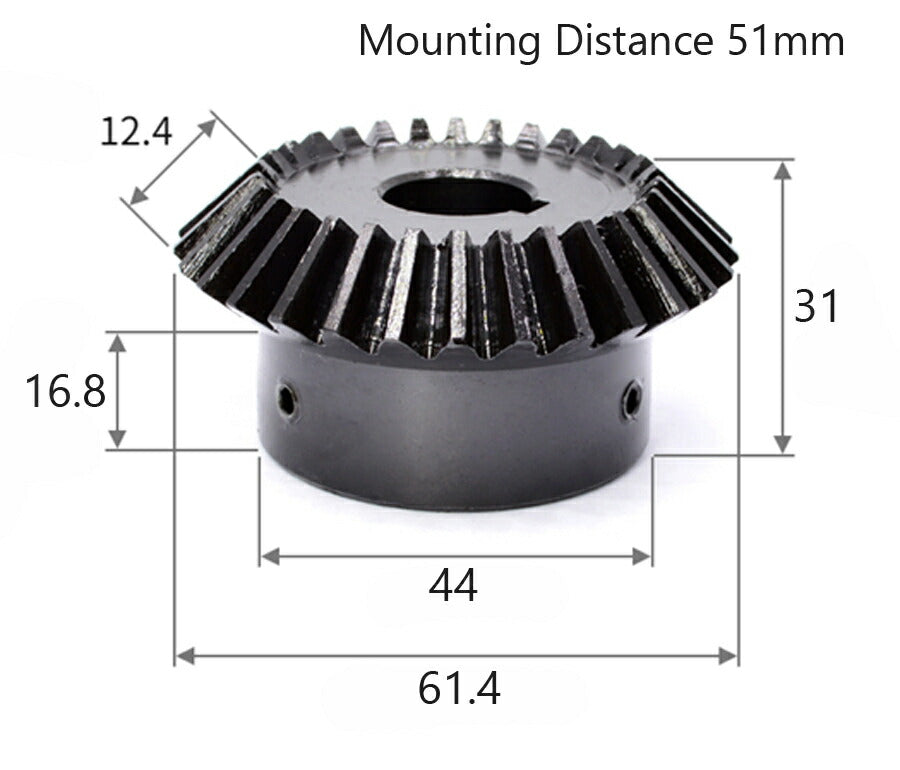 Modul 2 Anzahl der Zähne 30 Bohrung 16 mm mit 5 mm Keilnutverhältnis 1:1 Kegelrad aus Stahl