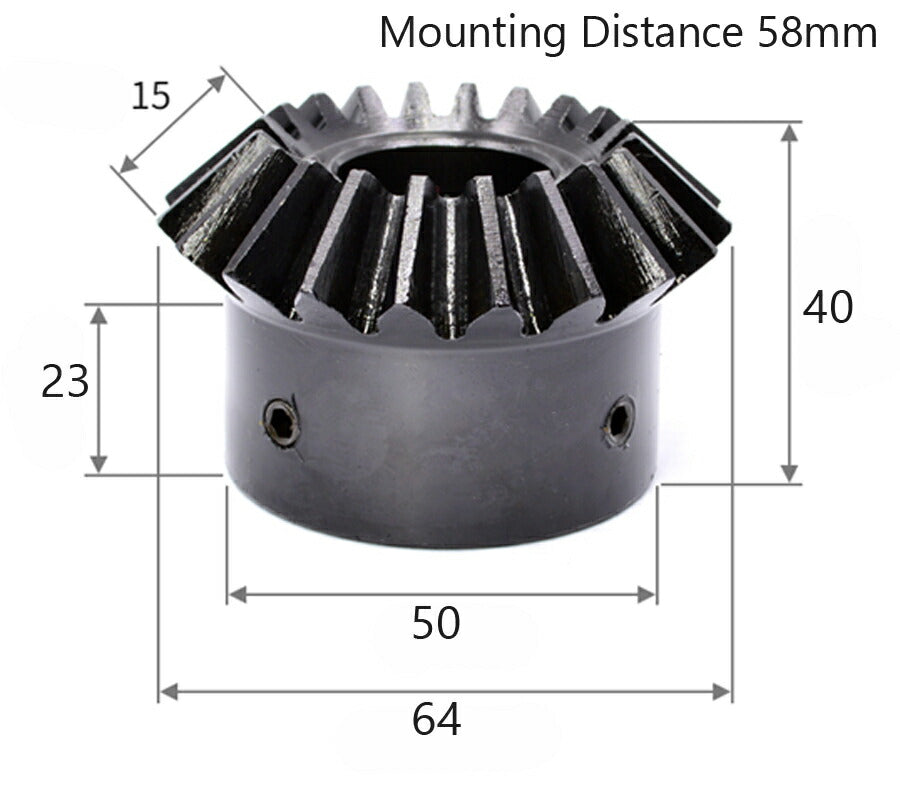 Modul 3 Anzahl der Zähne 20 Bohrung 15 mm mit 5 mm Keilnutverhältnis 1:1 Kegelrad aus Stahl