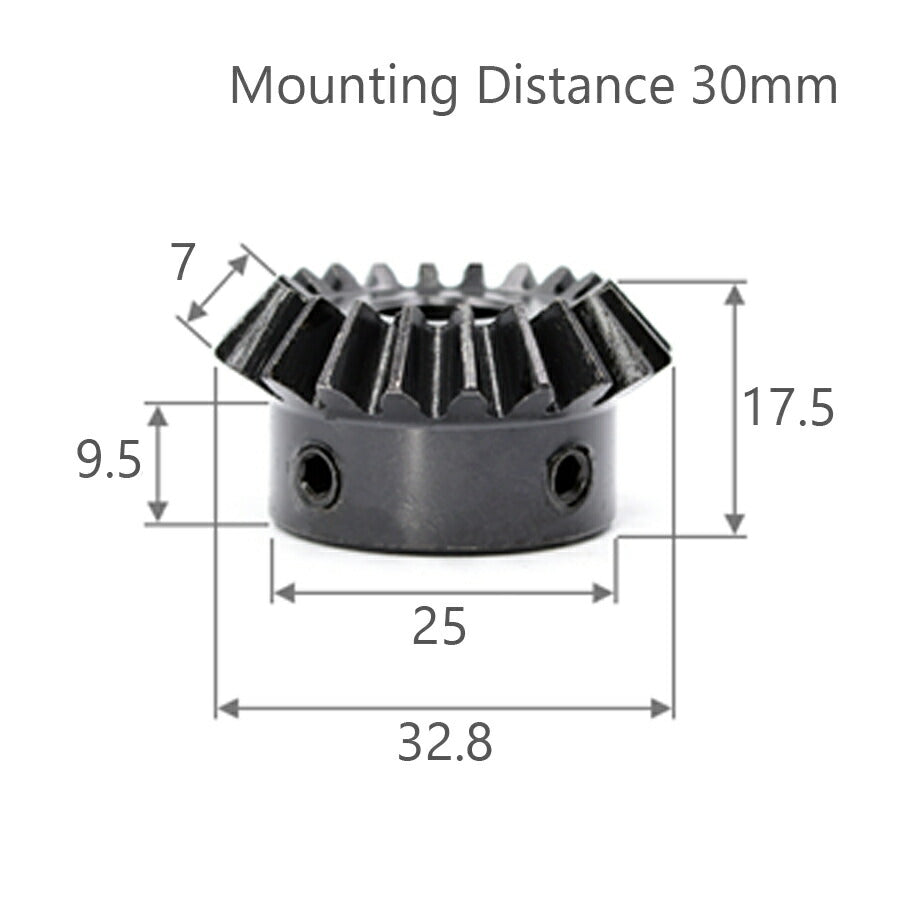 Module 1,5 Nombre de dents 20 Alésage 12 mm Rapport 1:1,25 Engrenage conique en acier