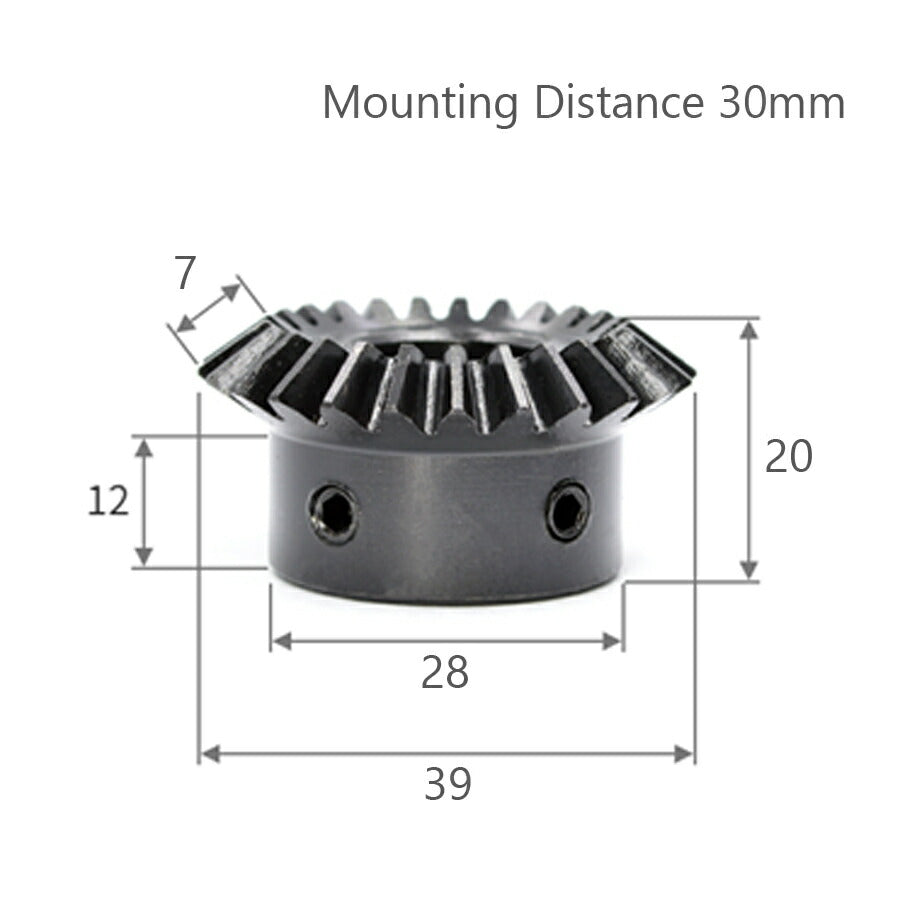 Module 1,5 Nombre de dents 25 Alésage 10 mm Rapport 1:1,25 Engrenage conique en acier