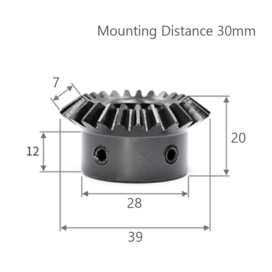 40 Tooth 1.25 Module 0.375 in. Hex Bore Steel Bevel Gear - AndyMark, Inc