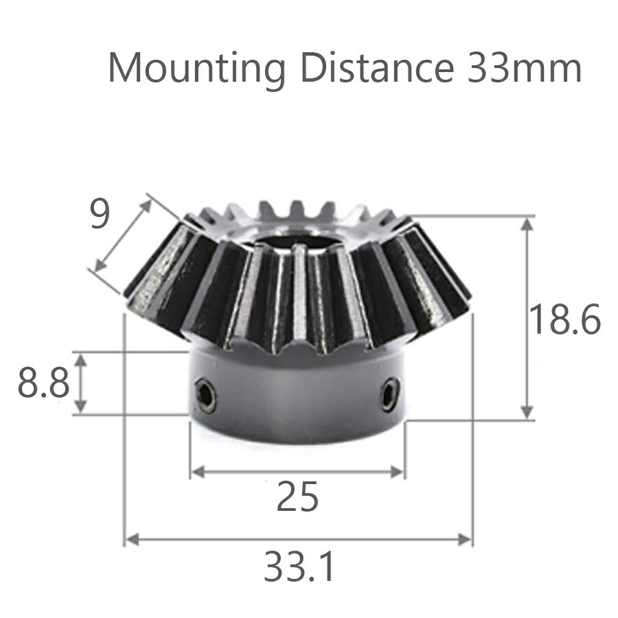 Module 1.5 Number of Teeth 20 Bore 8mm Ratio 1:1.5 Bevel Gear in Steel