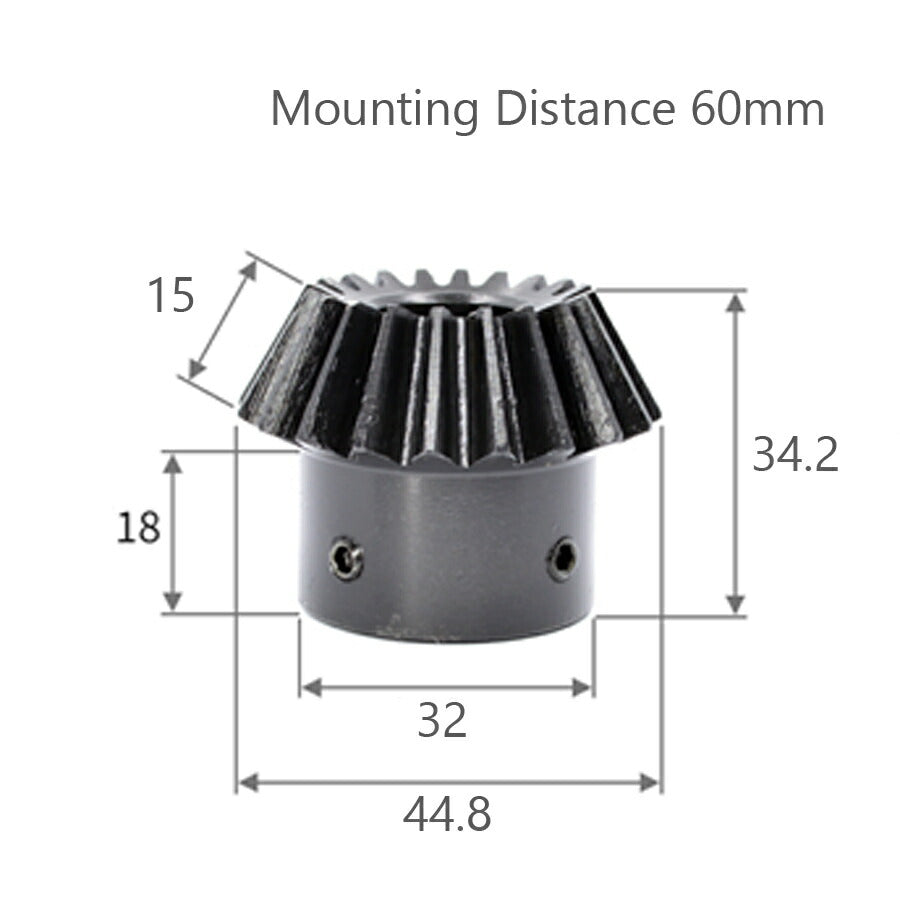 Modul 2 Anzahl der Zähne 20 Bohrung 12 mm mit 4 mm Keilnutverhältnis 1:2 Kegelrad aus Stahl