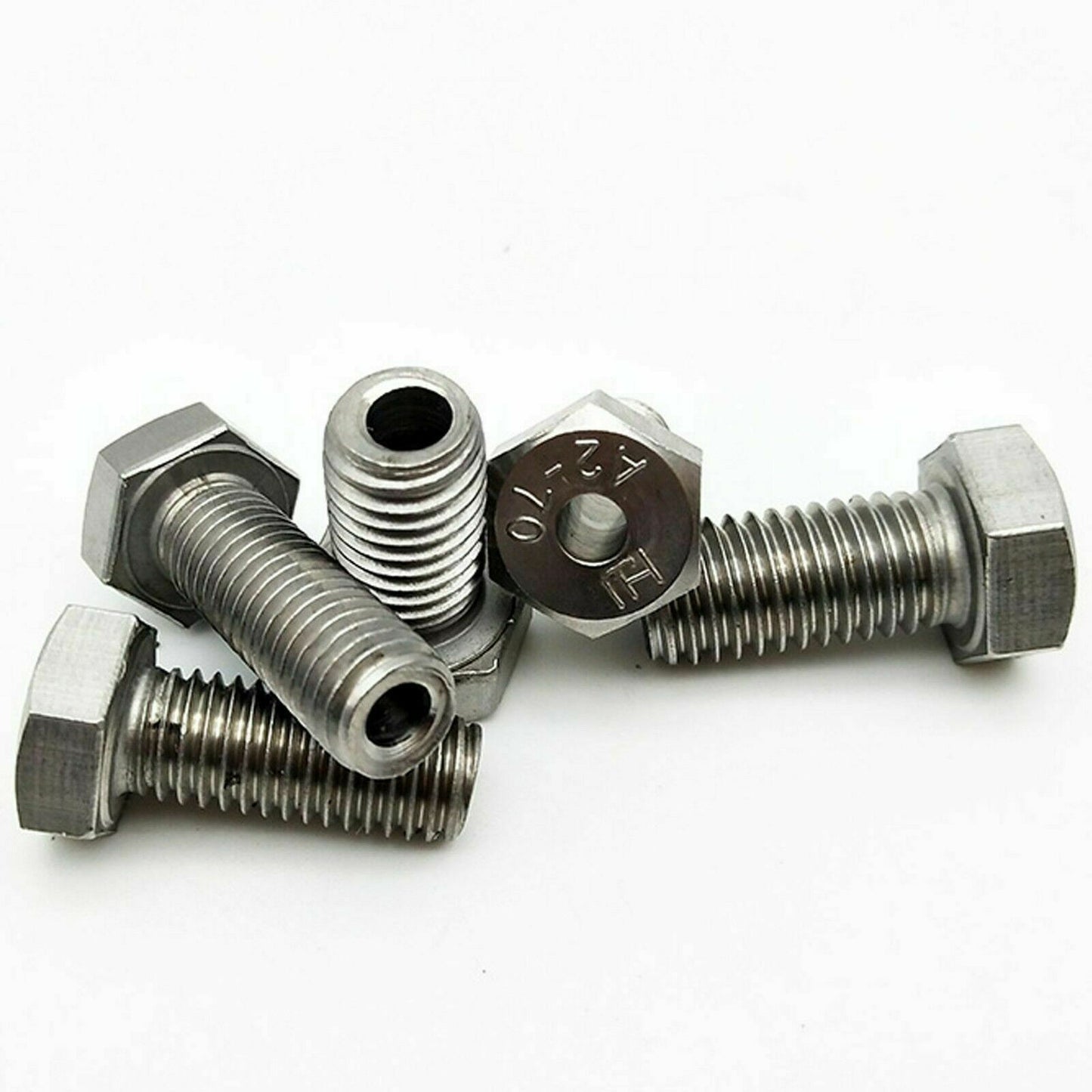 M6 x 1.0 x 40mm, Hole 3.2mm Hex Head Hollow Through Hole Screws Bolt 2 Pcs