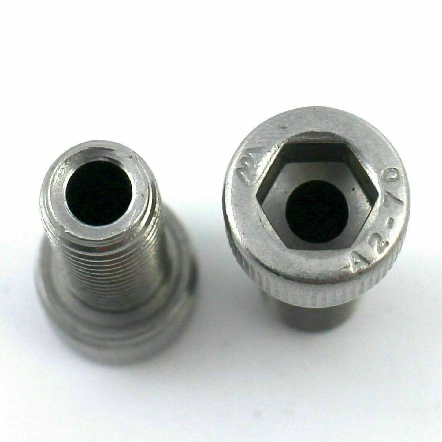 M6 x 1,0 x 12 mm, Loch 3,2 mm, Hohlkopfschrauben mit Innensechskant, Durchgangsloch, Bolzen, 2 Stk