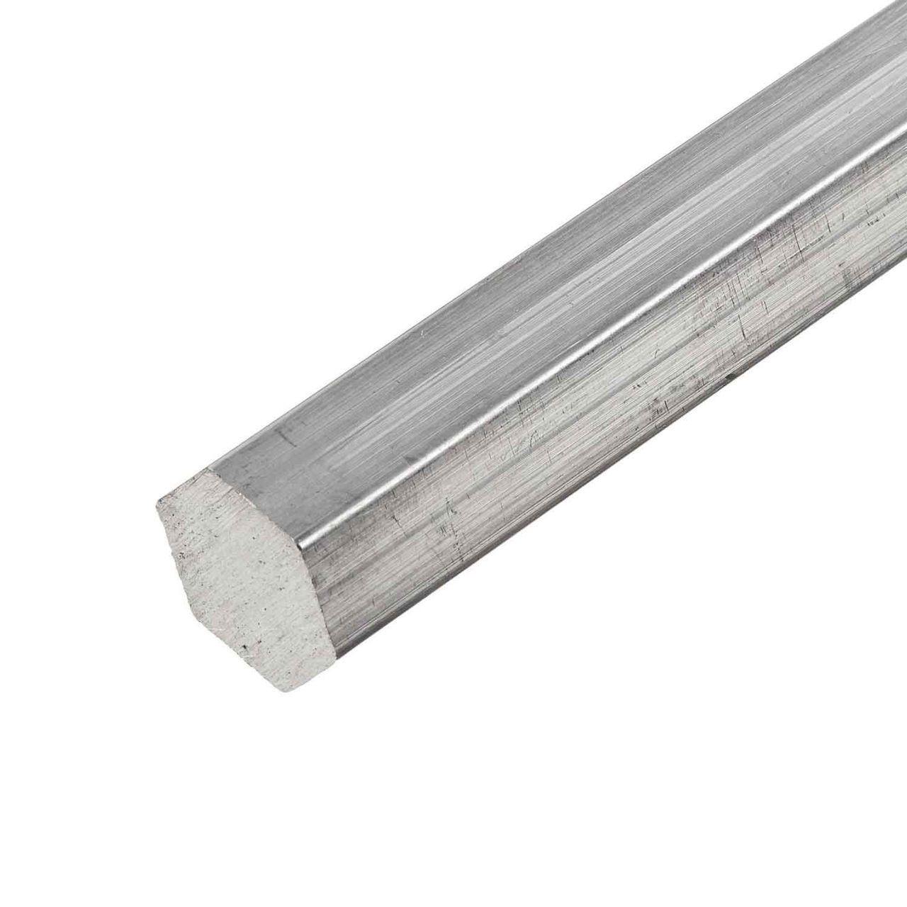 Across Flat 14mm Length 350mm 6061 Aluminum Solid Hex Rod Bar