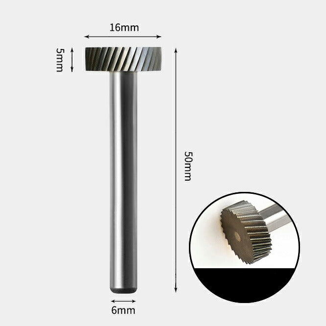 Tungsten Carbide Flat edge Rotary Burr 16 x 5mm