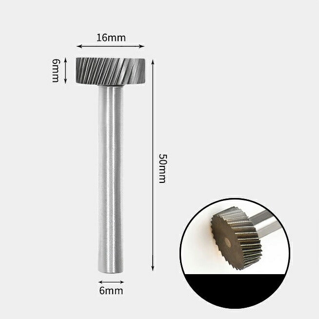 Tungsten Carbide Flat edge Rotary Burr 16 x 6mm