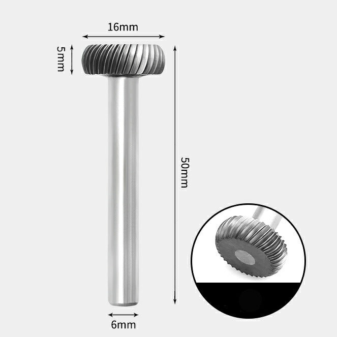 Tungsten Carbide Round edge Rotary Burr Single-cut 16 x 5mm