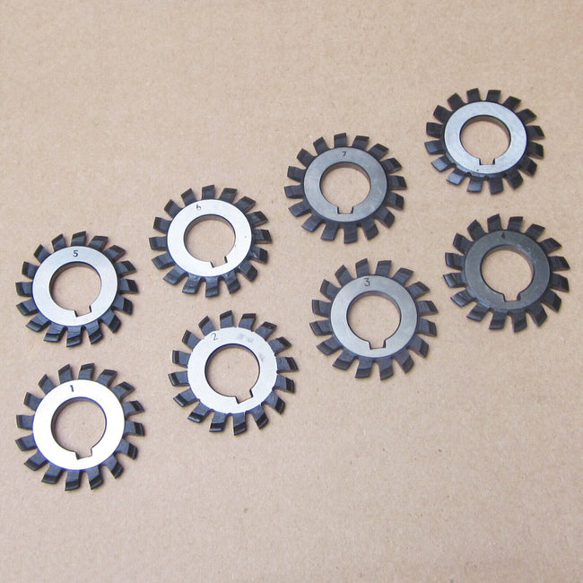 M5,5-Set, 8-teiliges Modul-Evolventenzahnradfräser