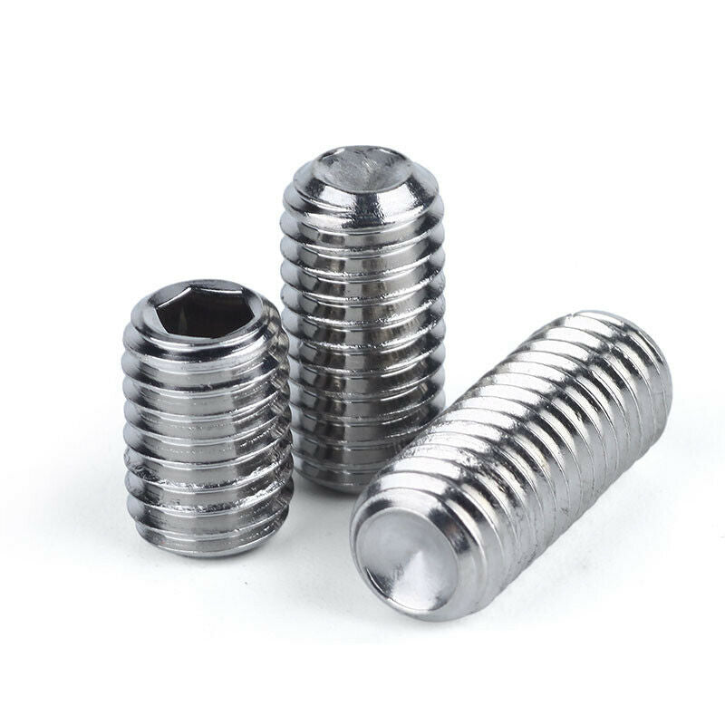 1/4"-20 x 3/16" Unified Cup Point Socket Set / Grub Screws Stainless Steel 20 Pcs