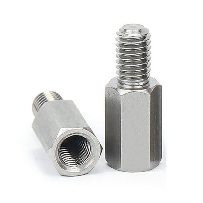 Adaptateur de filetage d'écrou hexagonal de couplage mâle M8 x 1,25 femelle M6 x 1,0 OAL 25 mm