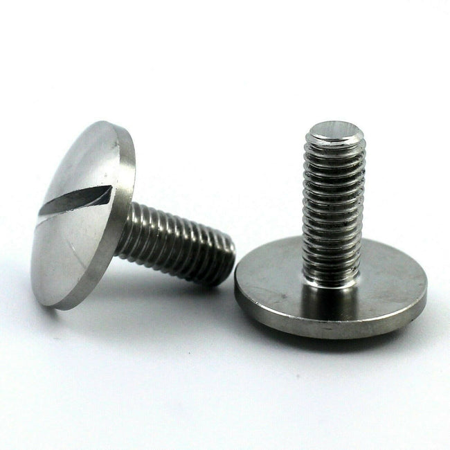 M6 x 1,0 x 20 mm, 5 Stück, geschlitzte, runde, große, gewölbte Kopfschrauben