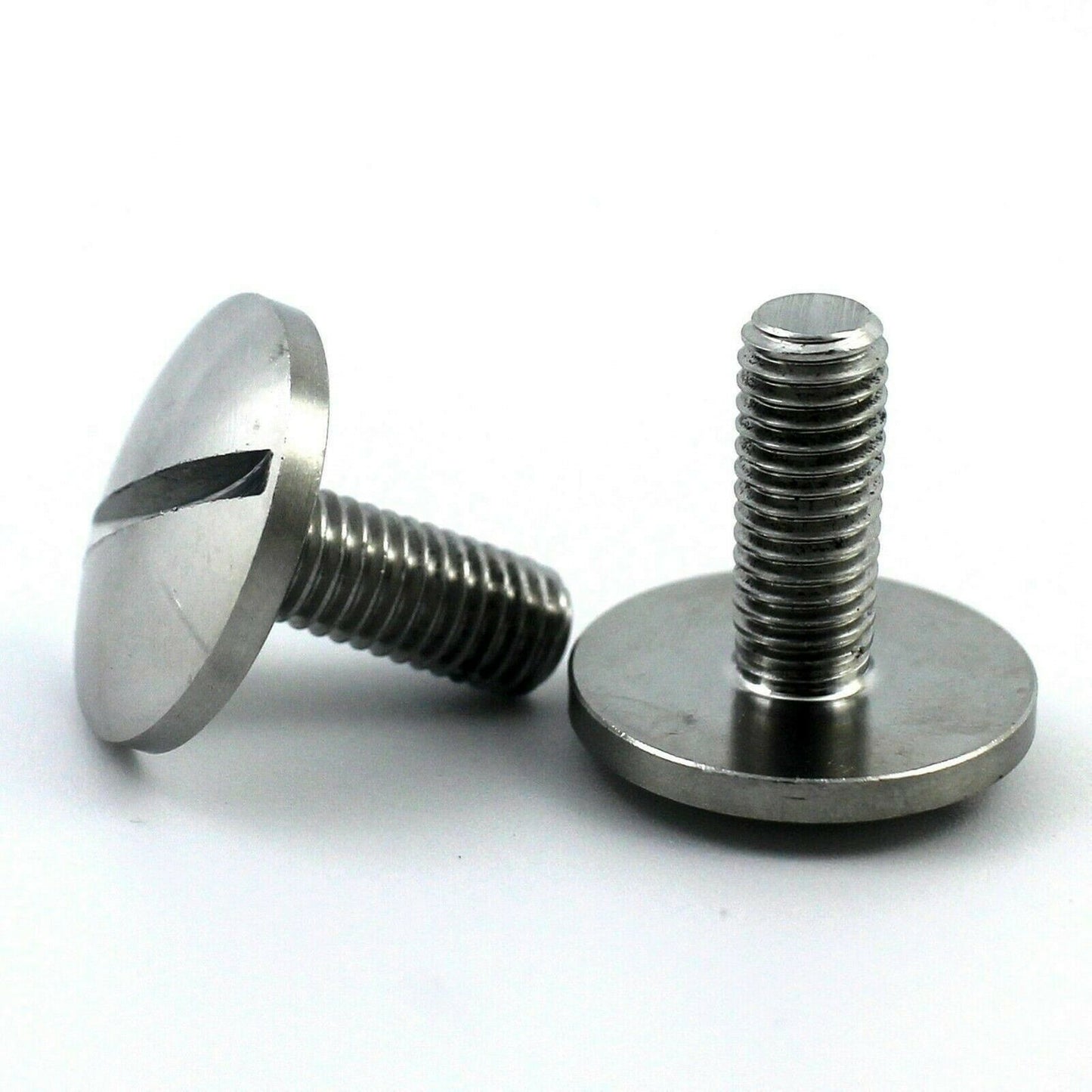 M6 x 1,0 x 12 mm, 5 Stück, geschlitzte, runde, große, gewölbte Kopfschrauben