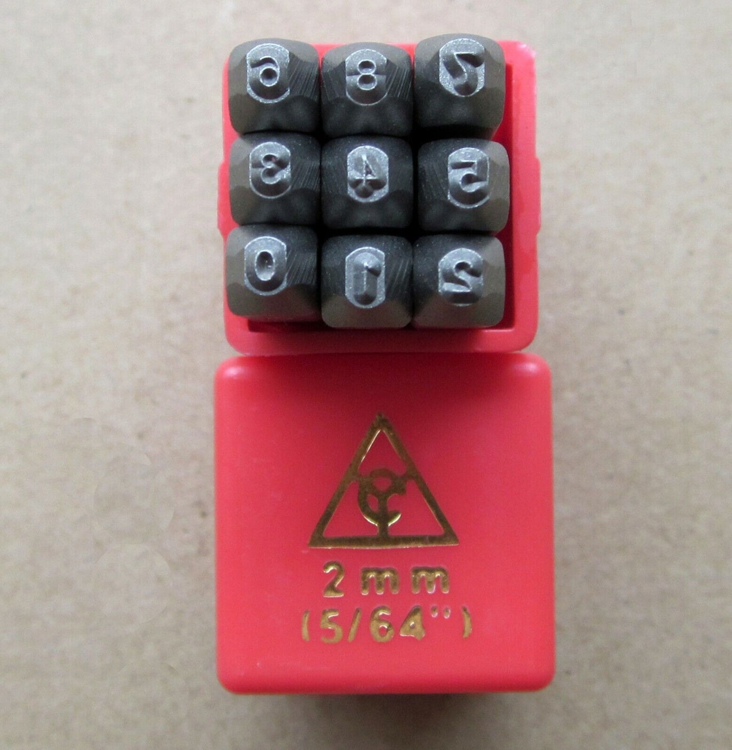 9 Pcs Steel Number Stamps Punch Die Set