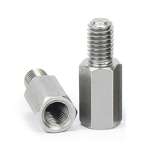 Male M12 x 1.75 Female M10 x 1.5 OAL 50mm Coupling Hex Nut Thread Adapter