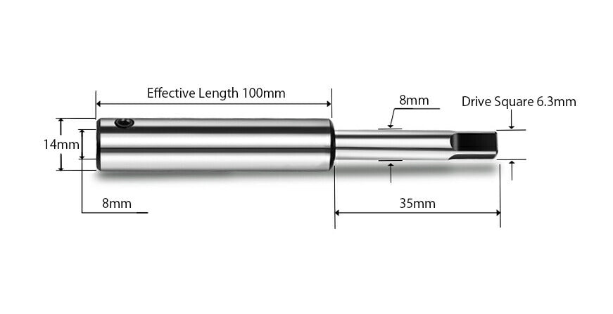 Extension de robinet ISO M10, longueur 100 mm