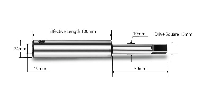 Extension de robinet JIS M24, longueur 100 mm